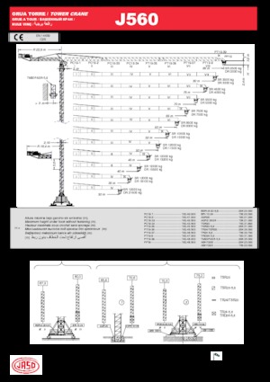 Кулокран - тролейна стрела - горно въртене Jaso J560