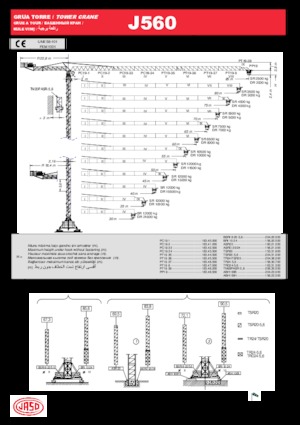 Кулокран - тролейна стрела - горно въртене Jaso J560