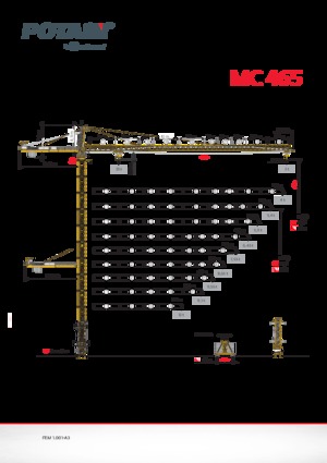 Кулокран - тролейна стрела - горно въртене Potain MC 465