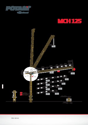 Кулокран - тролейна стрела - горно въртене Potain MCH 125