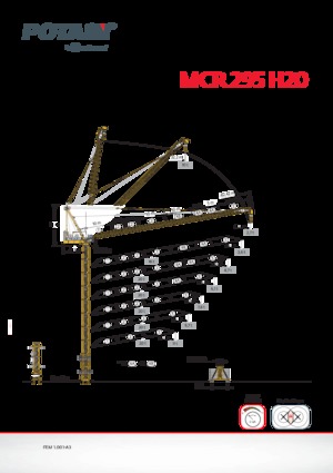 Кулокран - тролейна стрела - горно въртене Potain MCR 295 H20