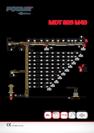 Кулокран - тролейна стрела - горно въртене Potain MDT 809 M40