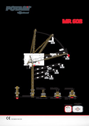 Кулокран - тролейна стрела - горно въртене Potain MR 608