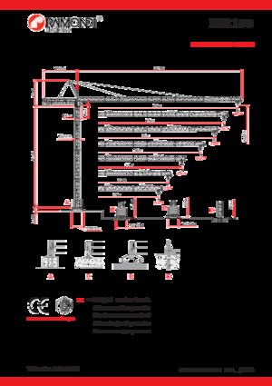 Кулокран - тролейна стрела - горно въртене Raimondi MR183
