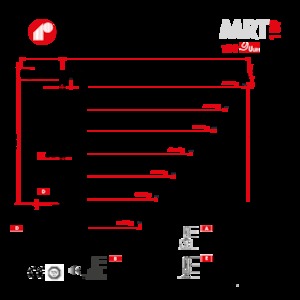 Кулокран - тролейна стрела - горно въртене Raimondi MRT189