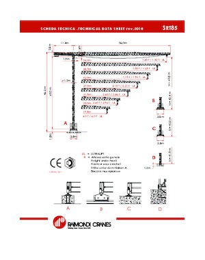 Кулокран - тролейна стрела - горно въртене Raimondi SRT 85