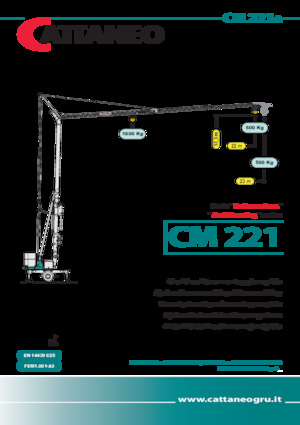 Кулокран - тролейна стрела - долно въртене Cattaneo CM 221A