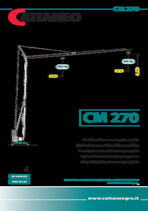 Кулокран - тролейна стрела - долно въртене Cattaneo CM 270