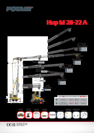Кулокран - тролейна стрела - долно въртене Potain Hup M 28-22 A