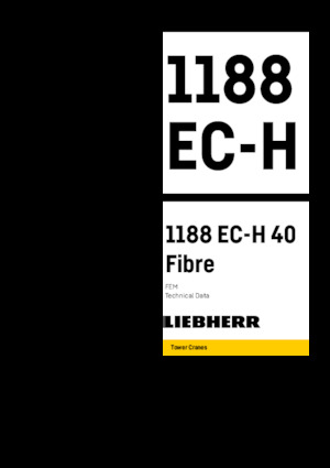 Кулокран - тролейна стрела - горно въртене Liebherr 1188 EC-H 40 Fibre