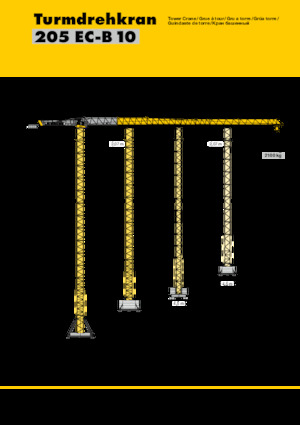 Кулокран - тролейна стрела - горно въртене Liebherr 205 EC-B 10