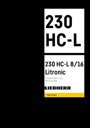 Кулокран - тролейна стрела - горно въртене Liebherr 230 HC-LH 8/16 Litronic