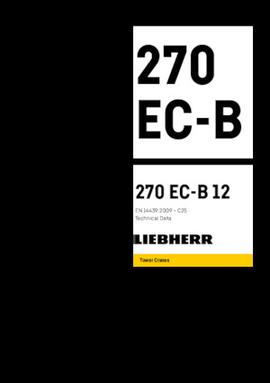 Кулокран - тролейна стрела - горно въртене Liebherr 270 EC-B 12