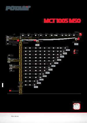 Кулокран - тролейна стрела - горно въртене Potain MCT 1005 M50