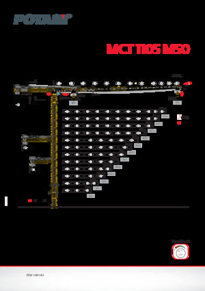 Кулокран - тролейна стрела - горно въртене Potain MCT 1105 M50