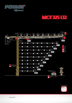 Кулокран - тролейна стрела - горно въртене Potain MCT 325 L12