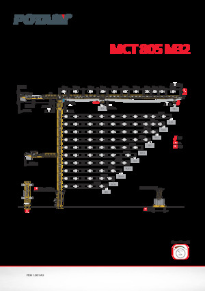 Кулокран - тролейна стрела - горно въртене Potain MCT 805 M32