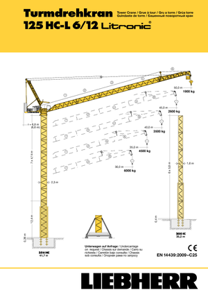 Кулокран - товароподемна накланяща се стрела - горно въртене Liebherr 125 HC L