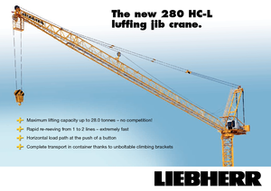 Кулокран - товароподемна накланяща се стрела - горно въртене Liebherr 280 HC-L 16/28  Litronic