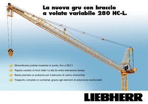 Кулокран - товароподемна накланяща се стрела - горно въртене Liebherr 280 HC-L 16/28  Litronic