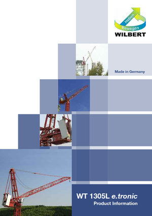 Кулокран - товароподемна накланяща се стрела - горно въртене Wilbert WT 1305 L e.tronic