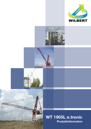 Кулокран - товароподемна накланяща се стрела - горно въртене Wilbert WT 1905 L e.tronic