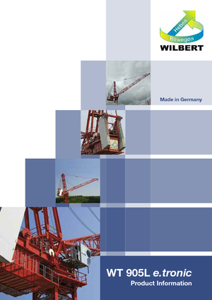 Кулокран - товароподемна накланяща се стрела - горно въртене Wilbert WT 905 L e.tronic