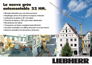 Кулокран - тролейна стрела - долно въртене Liebherr 22 HM FU