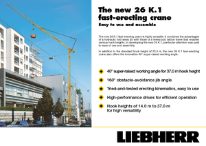 Кулокран - тролейна стрела - долно въртене Liebherr 26 K.1