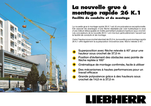 Кулокран - тролейна стрела - долно въртене Liebherr 26 K.1