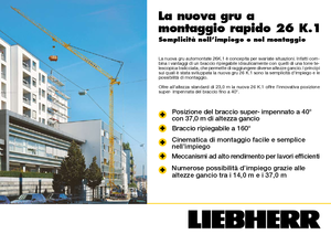 Кулокран - тролейна стрела - долно въртене Liebherr 26 K.1