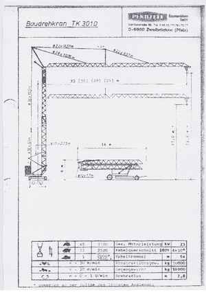 Кулокран - тролейна стрела - долно въртене Pekazett 3010 SM
