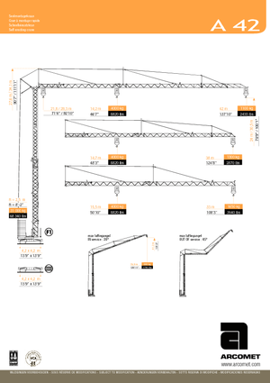 Кулокран - тролейна стрела - долно въртене Arcomet A 42