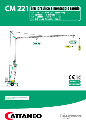 Кулокран - тролейна стрела - долно въртене Cattaneo CM 221 