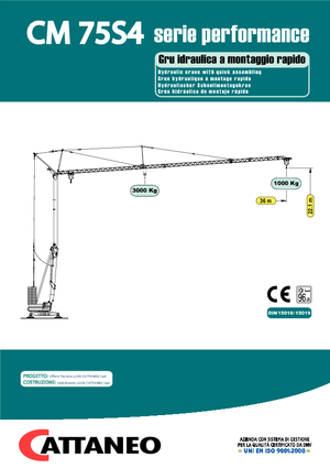 Кулокран - тролейна стрела - долно въртене Cattaneo CM 75 S 4