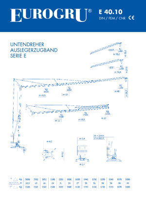 Кулокран - тролейна стрела - долно въртене Eurogru ® E 40.10