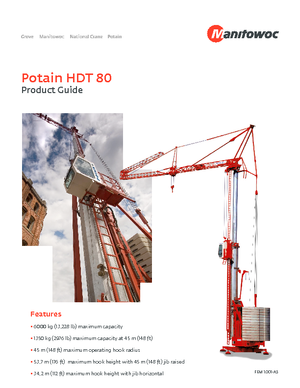 Кулокран - тролейна стрела - долно въртене Potain HDT 80