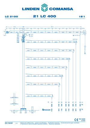 Кулокран - тролейна стрела - горно въртене Comansa 21LC400