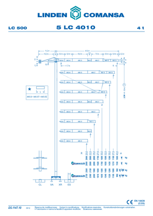 Кулокран - тролейна стрела - горно въртене Comansa 5LC4010