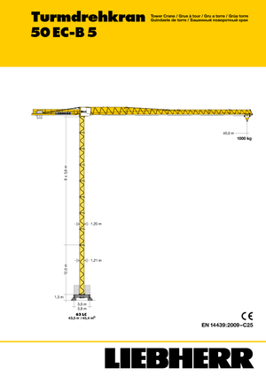 Кулокран - тролейна стрела - горно въртене Liebherr 50 EC-B 5