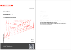 Кулокран - тролейна стрела - горно въртене Wolffkran 5020.8 clear