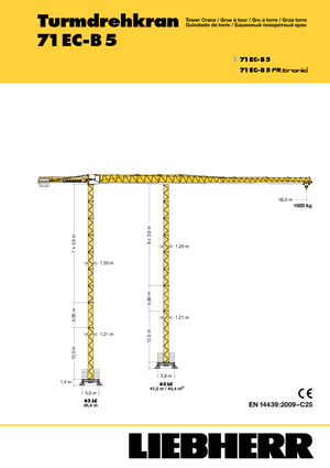 Кулокран - тролейна стрела - горно въртене Liebherr 71 EC-B