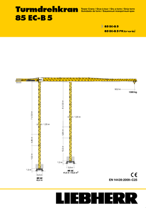 Кулокран - тролейна стрела - горно въртене Liebherr 85 EC-B  FR.tronic 