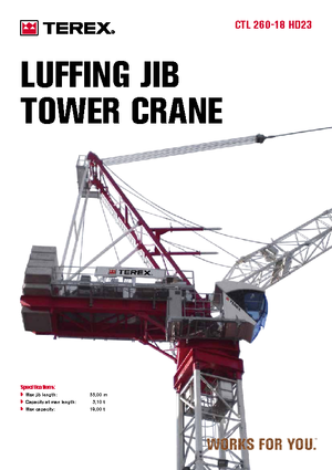 Кулокран - тролейна стрела - горно въртене Terex Comedil (Zeppelin) CTL 260-18