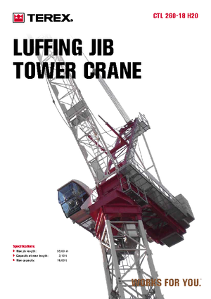 Кулокран - тролейна стрела - горно въртене Terex Comedil (Zeppelin) CTL 260-18