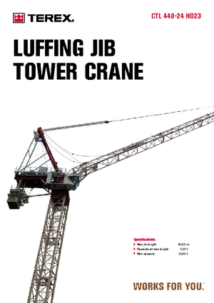 Кулокран - тролейна стрела - горно въртене Terex Comedil (Zeppelin) CTL 440-24