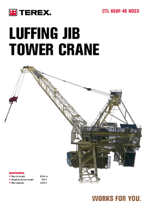 Кулокран - тролейна стрела - горно въртене Terex Comedil (Zeppelin) CTL 650 F 45