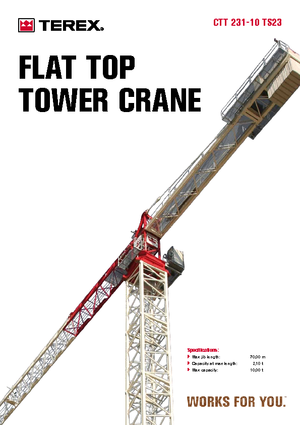 Кулокран - тролейна стрела - горно въртене Terex Comedil (Zeppelin) CTT 231-10