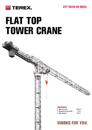 Кулокран - тролейна стрела - горно въртене Terex Comedil (Zeppelin) CTT 561 A 20