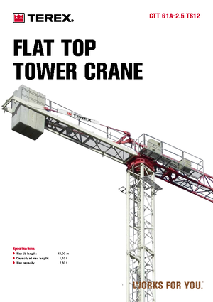 Кулокран - тролейна стрела - горно въртене Terex Comedil (Zeppelin) CTT 61 A 2,5